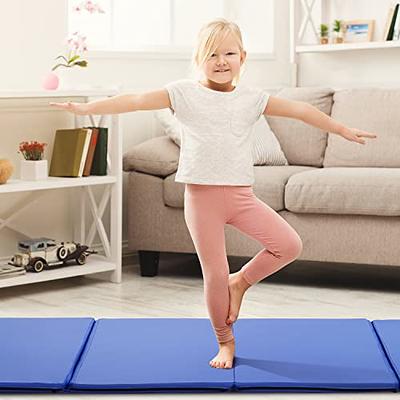 We Sell Mats ECO Gymnastics Exercise Mat 4'X10'x2 Black/Blue