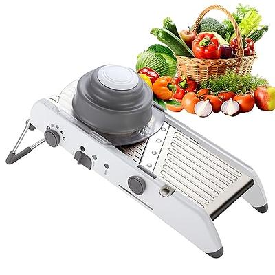 MASTERTOP Adjustable Mandoline Food Slicer Vegetable Slicer Fruit Cutter  Stainless Steel Kitchen Julienne Slicer For Kitchen Waffle Fry Cut Potato  Chip Vegetable Onion Cheese French Fry - Yahoo Shopping