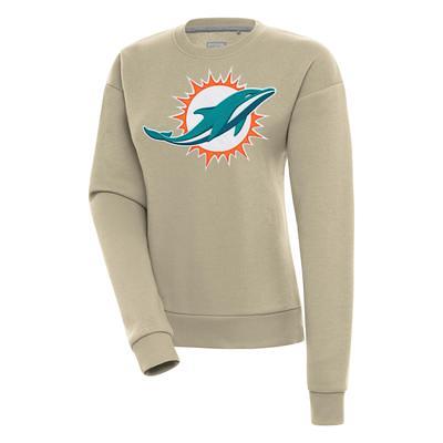 Women's Antigua Aqua Miami Dolphins Victory Full-Zip Hoodie