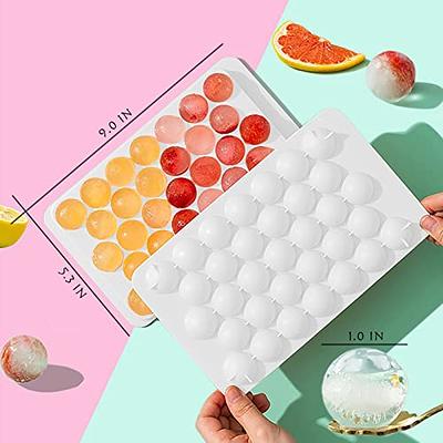 HONYAO Whiskey Ice Ball Mold, 2 Pack Silicone Ice Ball Maker Mold, Ice Cube  Trays, Round Sphere Ice Mold