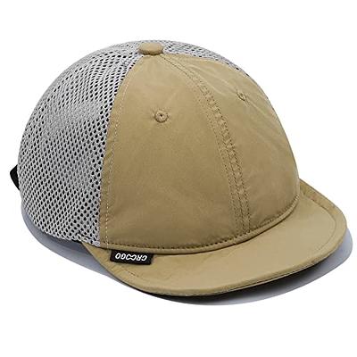 Croogo Lightweight Snapback Trucker Hat Mesh Flat Brim Dad Cap Casual Short Brim  Baseball Caps Breathable Sun Hat,Khaki-ASB01 - Yahoo Shopping