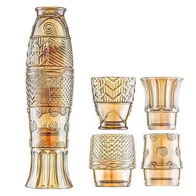  Finew 8PCS Drinking Glasses with Bamboo Lids and