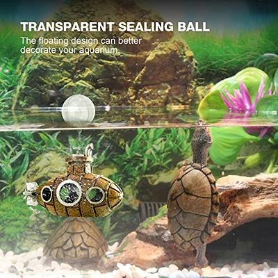 Aquarium Puffer Fish, Artificial Rubber Fish Attachment Floatable  Simulation Luminous With Suction Cup For Fish Blue 