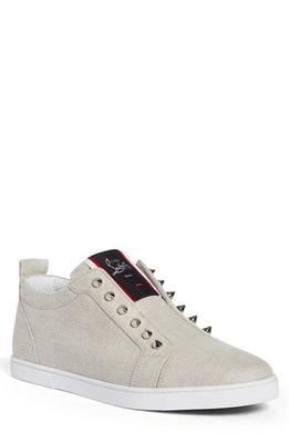 Christian Louboutin Grey Suede F.A.V Fique A Vontade Sneakers Size