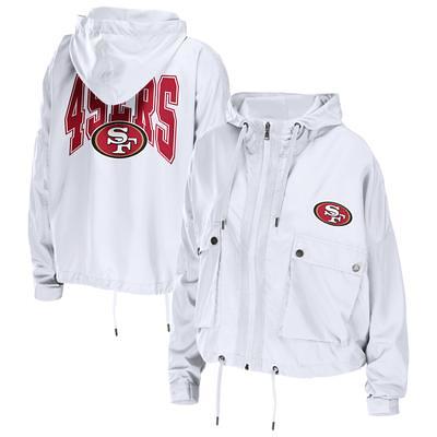 Women's WEAR by Erin Andrews Black San Francisco 49ers Cropped Sponge  Fleece Pullover Hoodie