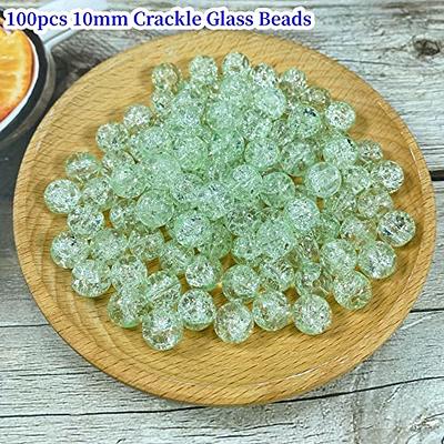 Crackle Glass Beads Color 8mm Mix Bulk Jewelry Bracelet Making Supplies 100