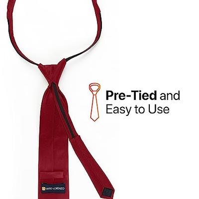 Yolev 1pcs Men's Clip On Tie Satin Solid Colour Plain Tie Solid Uniform  Pre-tied Adjustable Neck Strap Tie Pure Color Necktie Mens Ties for Wedding