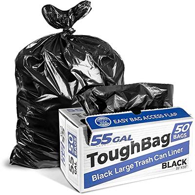 ToughBag 55 Gallon Trash Bags, 35 x 55 Large Industrial Black Trash Bags ( 50 COUNT) - 55-Gallon Outdoor Garbage Bags for Commercial, Janitorial,  Lawn, Leaf, and Contractors - Made in USA - Yahoo Shopping