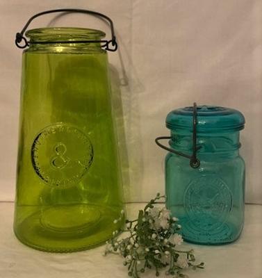 Outshine Mint Cookie Jar with Airtight Lids  Vintage Cookie Jars for  Kitchen Counter 