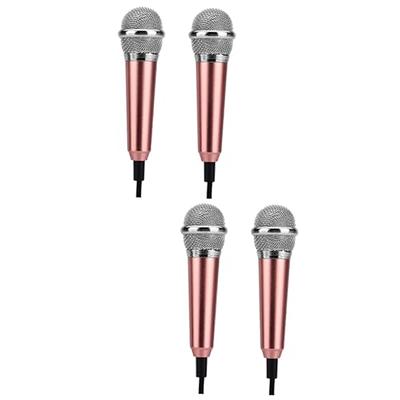  Wootrip Mini Microphone, Karaoke Tiny Microphone for Voice  Recording Interview, Portable Small Singing Mic 3.5mm Plug with Stand  Suitable for Android Phone,iPhone,iPad, Laptop (Black) : Musical Instruments