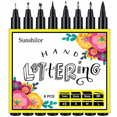 Tebik 16 Pack Calligraphy Pens, Hand Lettering Pens, Brush Markers Black  Ink for Beginners Writing, Lettering, Journaling, Art Drawing, Signature,  Illustrations and Office School Supplies - Yahoo Shopping