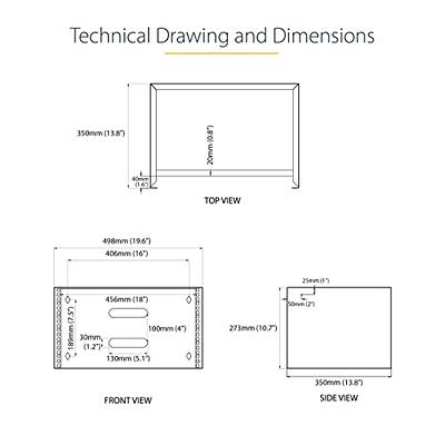 350mm Deep Wall Mounted 19 Frame