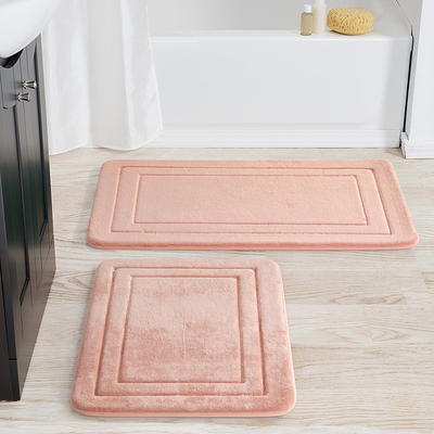 2 Pieces 20 x 32 Modern Geometric Bath Mat Set Faux Cashmere Soft Bathroom  Rugs