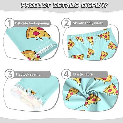 YYZZH Pizza Slice Pattern Print On Blue Girls Leggings Dance Running  Workout Yoga Pants - Yahoo Shopping