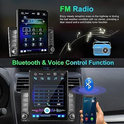 Android 13 Double Din Vertical Car Stereo with Wireless/Wired Apple Carplay  & Android Auto 9.7 Touch Screen Head Unit Radio 2GB RAM+32GB ROM/SWC/GPS