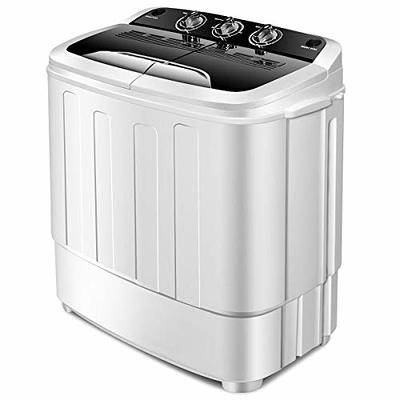 Dalxo Portable Mini Compact Twin Tub Washing Machine Washer - 24.41*27.17*13.93 - Black