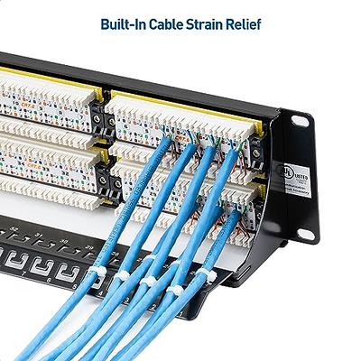 Cat6 Patch Panel 24 Port Keystone RJ45 Network Patch Panel 19 Ethernet  Back Bar