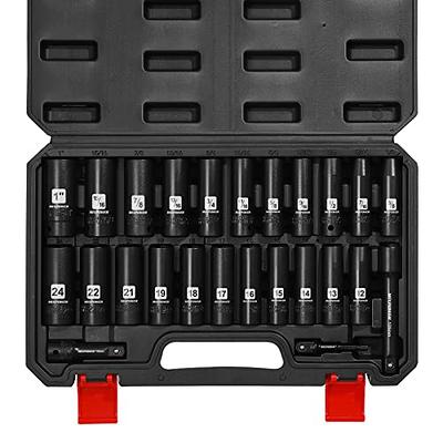 MIXPOWER 9-Piece Extension Bar Set, 1/4, 3/8 and 1/2 Drive