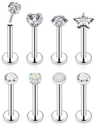 LOKFF Stainless Steel Piercing Taper 20G 18G 16G Taper Insertion Pin for  Threadless Push In Lip Monroe Tragus Cartilage Nose Earrings Stud Body Piercing  Taper I…