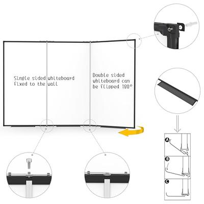 Large White Board for Wall,Magnetic Dry Erase Whiteboard,Foldable 118x48  Inches,Black Aluminum Frame, with 3PCS Detachable Marker Trays for Office  and Home - Yahoo Shopping