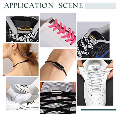 100 Pack Zipper Pull Cord Ends Shoe Lace End Tips, Elastic Shoelace Cord  Lock Clips Shoe String Caps for Boot Sneakers Fastener No Tie Laces Lock