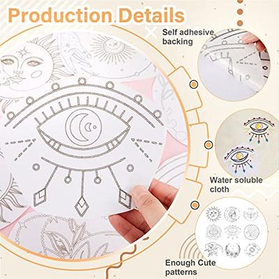 Water Soluble Stabilizer for Embroidery,2 Sheets Moon
