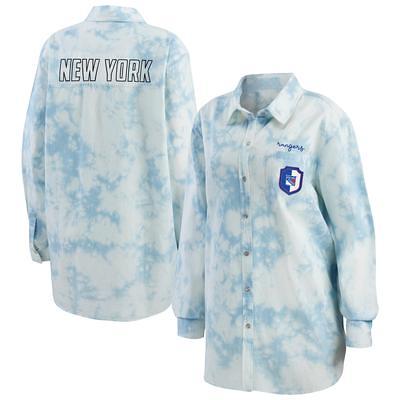 New York Giants WEAR by Erin Andrews Women's Tie-Dye Cropped Pullover  Sweatshirt & Shorts Lounge Set - Royal