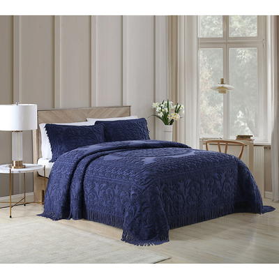 Medallion Chenille Bedspread. Eggplant Twin Yahoo Shopping