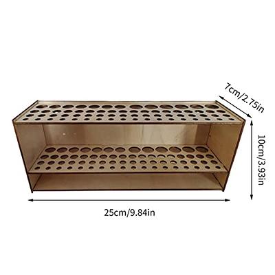 67 Holes Wooden Paint Brush Holder, Pencil & Brush Holder, Desk