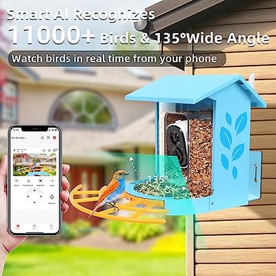 Bird Feeder with Camera, 1080HD Smart Bird Feeder with PIR Motion