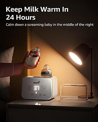 Baby Bottle Warmer, 8-in-1 Fast Milk Warmer with Timer Breastmilk or  Formula, Fits 4 Bottles, Accurate Temperature Control, with Defrost