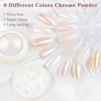 BISHENGYF 6 Jars Nail Powder Metallic Chrome Powder 【Fine Powder】Mirro –  TweezerCo