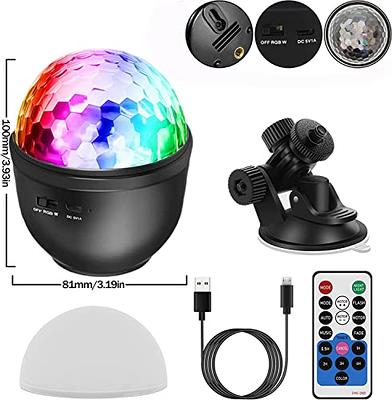 Litake 3 Pack Black Light, 6W UV LED Disco Ball Strobe Lights, Sound  Activated with Remote Control, Dj Light for Halloween Xmas Birthday Party  Home Decorations 