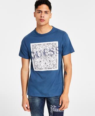 Guess Men's Cotton Bandana Patch Short-Sleeve T-Shirt - South Coast Blue -  Yahoo Shopping