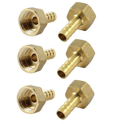 6 Pcs 8mm Hose Barb to 3/8 PT Female Threaded Quick Coupler Connector -  Gold Tone - Yahoo Shopping