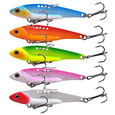 Blade Bait Fishing Spoon Lures, 5pcs Hard Metal Blade Baits VIB Lures for  Bass Walleye Trout Spinner Spoon Blade Swimbait Freshwater Saltwater  Fishing Tackle Lures - Yahoo Shopping