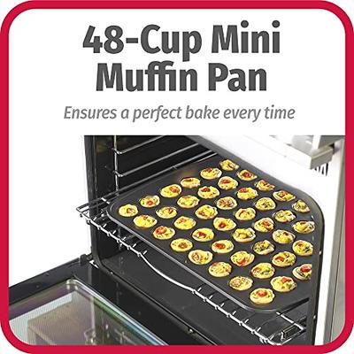 Mini Cupcake Pan 48-Cup Nonstick Mini Muffin Pan Carbon Steel Muffin Tin  for Baking Cheesecake 