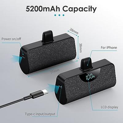Small Portable Charger 5200mAh for iPhone, Ultra Compact 20W PD Fast  Charging Power Bank,Cute Mini Battery Pack Backup Charger Compatible with  iPhone 14/14 Pro Max/13/13 Pro Max/12//11/XR/XS/X/8/7/6 