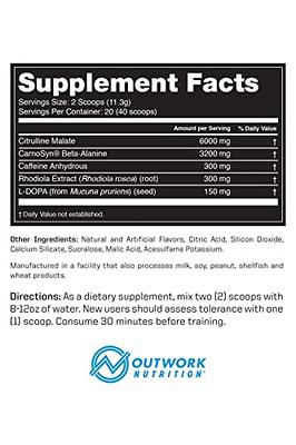  Outwork Nutrition Pre-Workout Supplement with