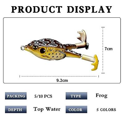 Topwater Frog Fishing Lure Bass Floating with Weedless Hooks Double  Propellers Soft Silicone Bass Bait Realistic Fishing Lures Kit Set Trout  Pike Freshwater Saltwater (5 pcs) - Yahoo Shopping