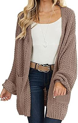 Womens Long Sleeve Maxi Cardigan Open Front Oversized Knitted