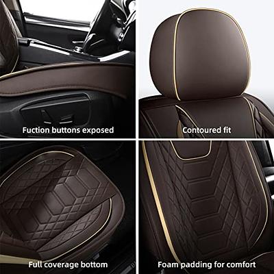 IVICY Linen Car Seat Cover for All Seasons Soft & Breathable Front Premium  Covers with Non-Slip Protector Universal Fits Most Automotive, Van, SUV