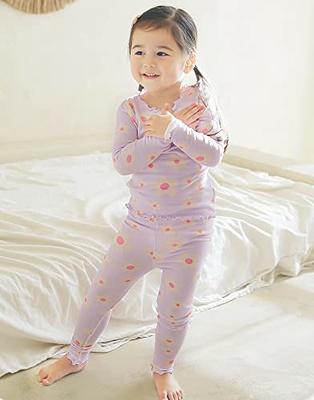  Kids Long Sleeve Modal Sleepwear Pajamas 2pcs Set Modal  Black S