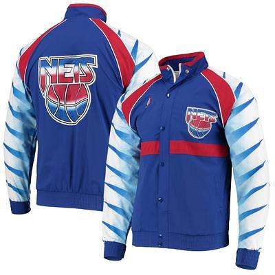 Men's Mitchell & Ness Royal Atlanta Braves Exploded Logo Warm Up Full-Zip Jacket Size: Medium