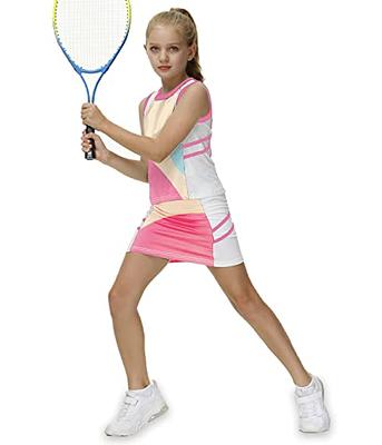 Kids Girls Sleeveless Tennis Sport Dress Cheerleading Dance Golf