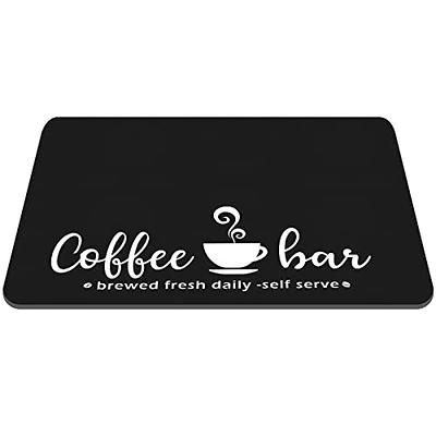 Laural Home Coffee Shop Kitchen Mat - Black