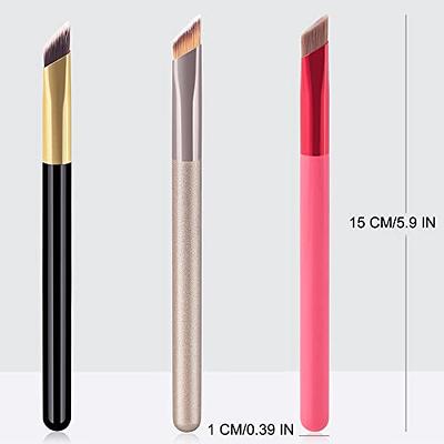 Multi-Function Eyebrow Brush,Square Angled Eyebrow Brush,Professional  Eyebrow Brush Three-Dimensional Concealer Makeup Brush Angled Eyebrow  Hairline Brush (3Pcs) 