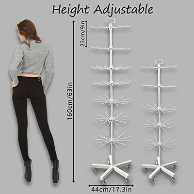 2 Pieces Retail Display Stands 3 Tiers Jewelry Spinner Display Racks  Countertop Rotating Keychain Earring Necklace Stands Heavy Duty Adjustable  Vendor