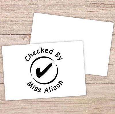 Checked by Teacher Stamp Student Gift Book Writing Homework Exercises Self  Inking Handmade Teacher Rubber Stamps - Yahoo Shopping