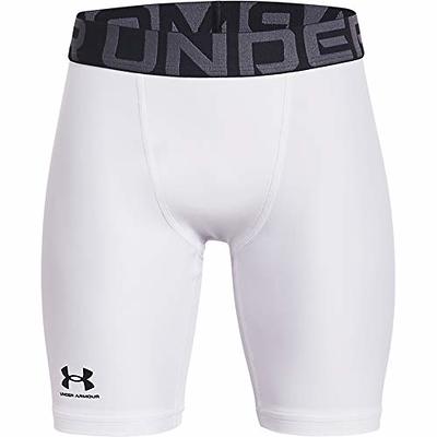 Under Armour Baseline 10in. Mens Shorts in White-Bolt Red-Black